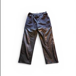 Rare Y2K Abercrombie and Fitch Denim Leather Hybrid Pants